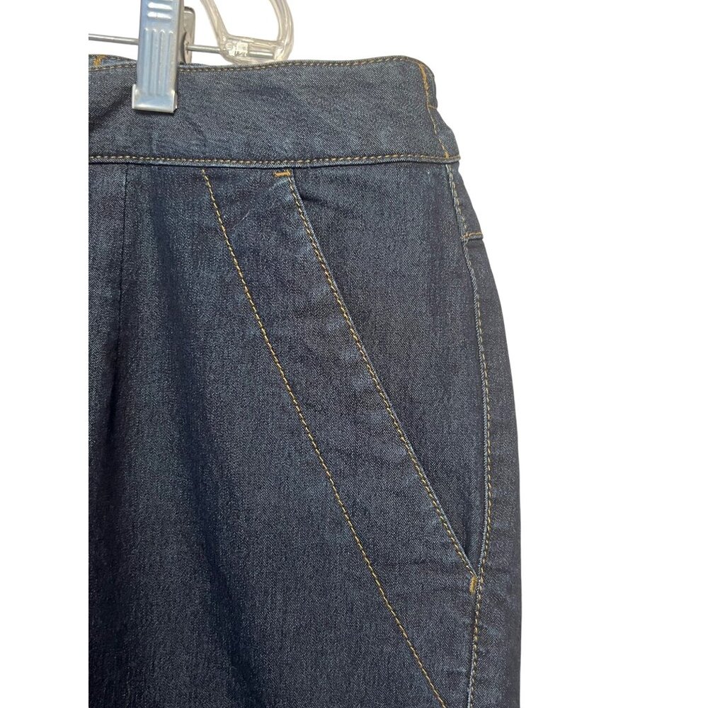 Liz Claiborne Audra 20W Dark Blue Denim Straight Leg Pants Comfortable Quality - Picture 6 of 16